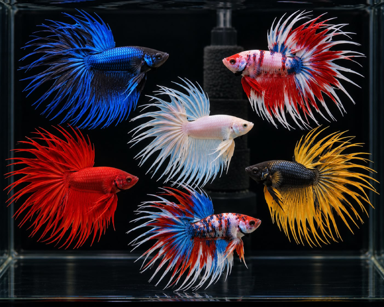 Male Crowntail Betta Siamese Fighting Fish